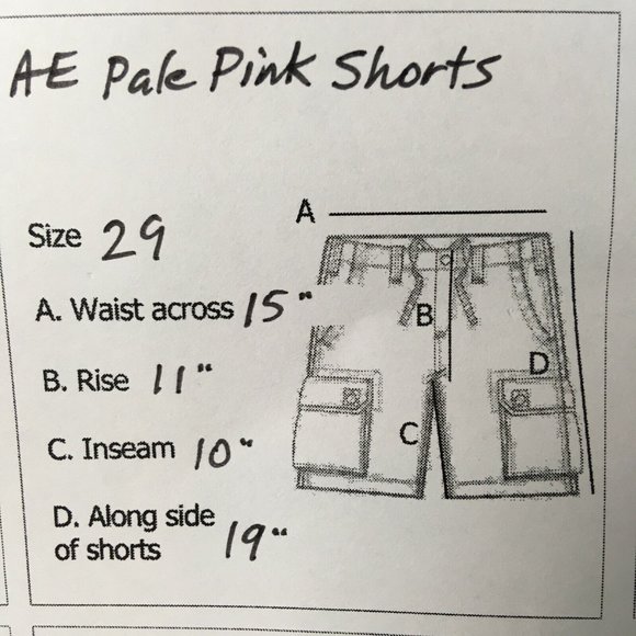 American Eagle Mens Shorts 29 AE Pale Pink Dusty Faded Next Level Flex Stretch - Picture 12 of 12